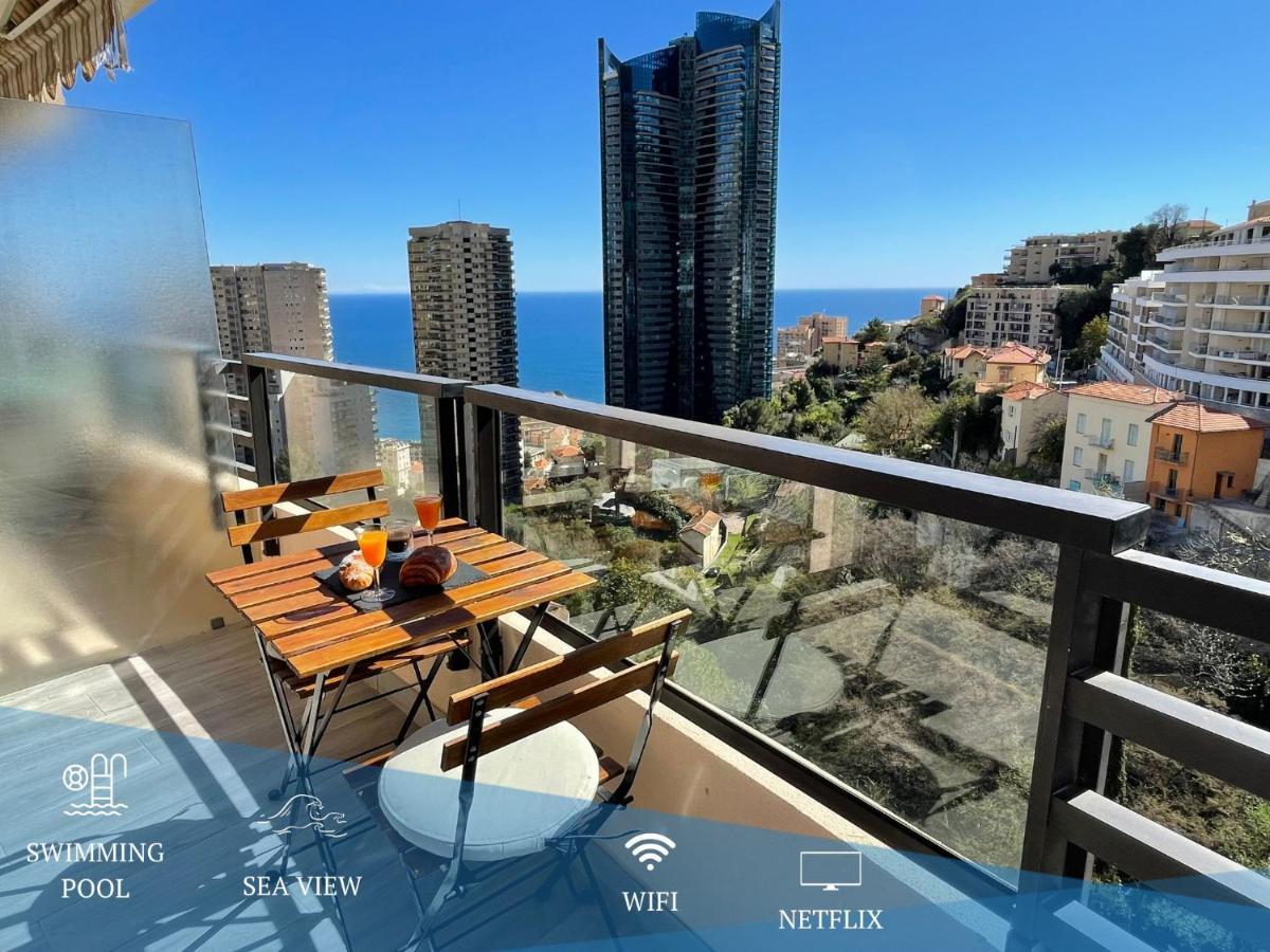 New Studio, Piscine Et Vue Mer • Proche De Monaco ボーソレイユ エクステリア 写真